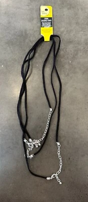 Collar de gamuza negro con cordón de aterrizaje de cuentas nuevo con etiquetas - 3 piezas/collares de 18" cada uno Foto 1 de 4