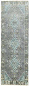 Oriental Runner Rug Taupe Tribal Muted Hallway Kitchen Decor Carpet 3X8 ft - Picture 1 of 17