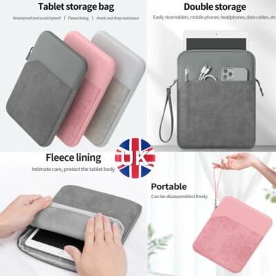For iPad 5/6/7/8/9/10th Air 11 M2 Pro 11 M4 2024 Carry Sleeve Bag PU Case Pouch - Image 1 of 4