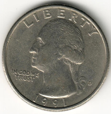 USA - 1991D - Heraldic Eagle Washington ¼ Dollar - #1040 Cover