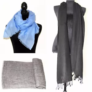Kaschmir Schal Halstuch 100 % Pashmina Damen Reisedecke Schal weich warm Nepal - Bild 1 von 167