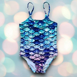 Girl’s Mermaid One Piece Swimsuit Size M - Picture 1 of 2