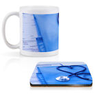 1 Mug & 1 Square Coaster Medical Heart Hospital Doctor Nurse #51428