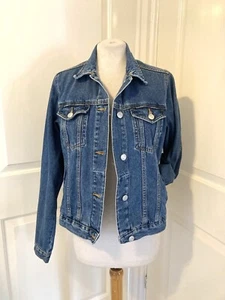 Giacca jeans western denim blu Dorothy Perkins taglia 10 cappotto corto donna - Foto 1 di 9