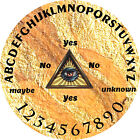 Tableau pendule 5" - Tableau à messages Dowsing Divination "Tout œil voyant (or)"