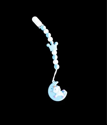 NWOT Blue White Pacifier Clip - Image 1 of 3