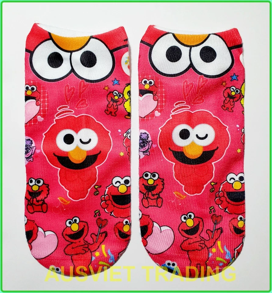 new Sesame Street Elmo Socks foot Sox set 2 pairs boys girls kids cartoon - image 1 of 1