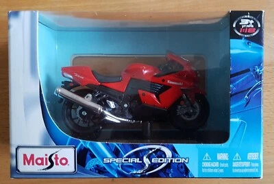 Kawasaki Ninja ZX-14 / ZZR 1400 ,Maisto, Maßstab 1:18 ,In OVP,Nicht Bespielt - Bild 1 von 4