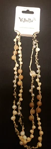 ViBella Handcrafted Beads Beaded Quinley Necklace 3158 Necklace NEW Grey - Picture 1 of 3