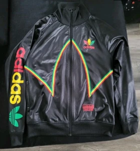 Adidas Chile 62 Jacke Jacket Vintage Jamaica Reggae Rasta Bob Marley Size S C - Picture 1 of 13