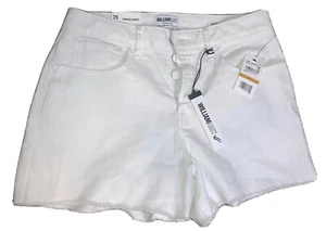 William Rast White Cutoff High Waisted Button Fly Denim Designer Jean Shorts-29 - Picture 1 of 5
