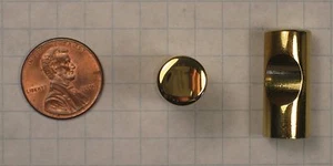 HAFELE #136.06.810 SCHUBLADEN- ODER SCHRANKKNOPF, MESSING MASSIV, POLIERT, 11mm DURCHMESSER - Bild 1 von 2
