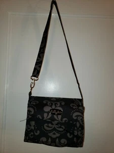 Baby Diaper Travel LillyBit Demdaco Gray Black Damask Convertible Strap DD - Picture 1 of 10