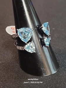 Bomb Party March 25 RG57670- The Journey of Us, Sz10 Aquamarine Cubic Zirconia - Imagen 1 de 4