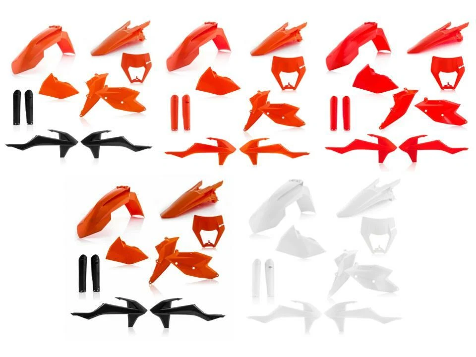 Kit completo de plástico Acerbis KTM '17-19 XC-W EXC-F 150/250/350/450 guardabarros cubiertas Foto 1 de 1