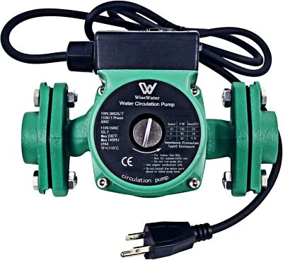 AB WiseWater 110V Circulation Pump, 130W 15 GPM Hot Water Recirculating Pump, 3