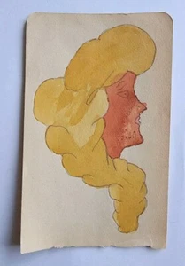antiguo 1900 original w.h. Wilson Gibson Niña Pinup Mujer Tatuaje Flash 4x6.5 - Imagen 1 de 2