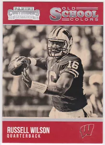 Tarjeta de fútbol americano Russell Wilson Seattle Seahawks DRAFT PICKS TEJONES WISCONSIN LE! - Imagen 1 de 2