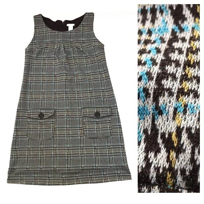 Vestido Jersey Xhilaration Niñas X-Grande Marrón A Cuadros Retro Años 70 Mod Preppy Academia Foto 1 de 4