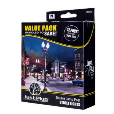 Woodland Scenics JP5913 Double Lamp Post Value Pack - N Scale - Image 1 of 3