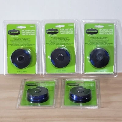 Carrete de repuesto para recortadoras Greenworks 29082 nuevo 0,065" (1,65 mm) paquete de 5 Foto 1 de 4