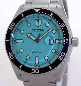 Citizen Sports ECO-DRIVE Solaruhr Herrenuhr Türkis10 ATM WR 43 mm AW1760-81W - Picture 1 of 4