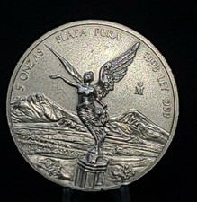 1998 Mexico: 5 oz .999 Silver Libertad  NICE SCARSE  MINTAGE 3500