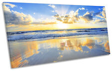 Sunset Beach Australia Seascape PANORAMIC CANVAS WALL ART Print Picture