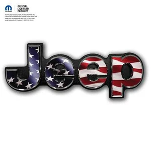 Jeep Emblem Overlay Decals - American Flag - Picture 1 of 11