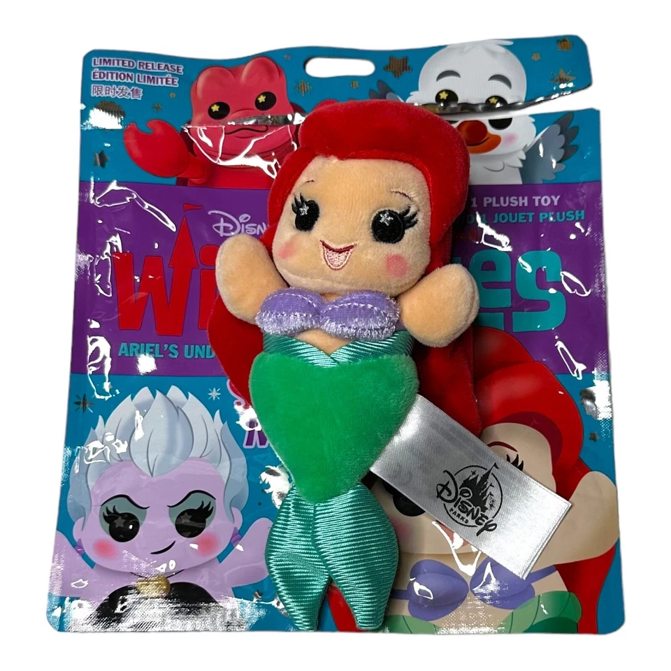 迪士尼公园 Wishables Ariel's Undersea Adventure 系列毛绒 - Ariel 带BAG — 第 1/1 张图片
