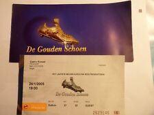 Casino Ostend Casino Golden Shoe Ceremony Invitation -26/01/2005 Football Ticket
