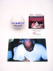 WILLIE MOSCONI HUSTLER HOF 1968 SIGNED JSA AUTOGRAPH CUE BILLIARD POOL BALL - Picture 1 of 5