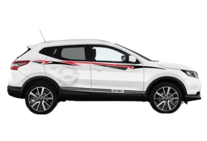 Graphics Waist Line Stripe Car Sticker For Nissan Qashqai Side Skirt Decals - Picture 1 of 5