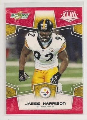 2008 JAMES HARRISON SCORE *RED* #255 ROOKIE RC PITTSBURGH STEELERS KENT STATE - Image 1 of 2