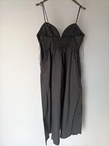 ZARA Heart Neckline Midi Dress Black Large - Picture 1 of 5