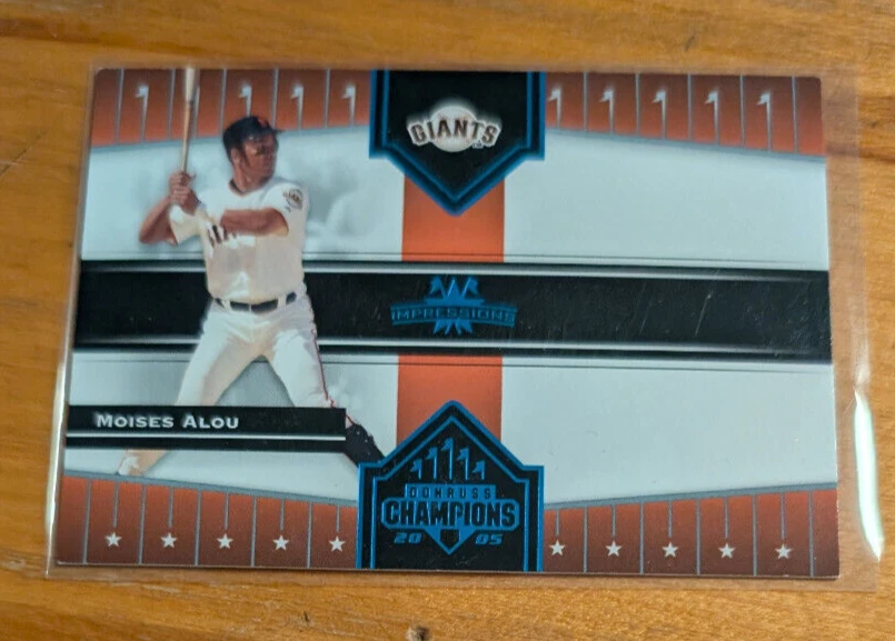 2005 Donruss Champions Impressions Blue #289 Moises Alou/100 Giants - Image 1 of 2