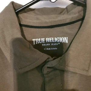 Camiseta Para Hombre True Religion HS Core Polo Talla Pequeña Estilo Henley Pullover Para Hombre - Imagen 1 de 8