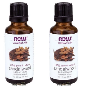 2 x NOW Sandalwood Oil Blend 14% Oil Blend 1 fl oz - Picture 1 of 3