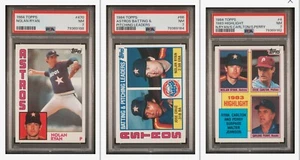 Lote de 3 tarjetas de Nolan Ryan PSA 7 1984 todas realmente bonitas Topps  - Imagen 1 de 8
