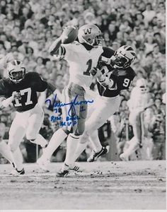 Warren Moon W / 78 Rose Bowl MVP 8x0 Signed Photo W/ COA Washington Huskies #1 - Picture 1 of 1