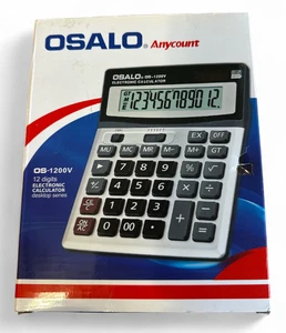 Calculadora electrónica de escritorio OSALO OS-1200V / OFFIDIX de 12 dígitos - Imagen 1 de 3