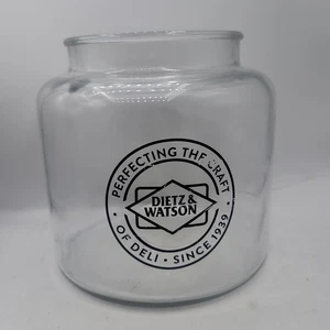 Dietz and Watson Deli Counter Glass Jar *No Lid* 8.75" Tall *Read* - Picture 1 of 10
