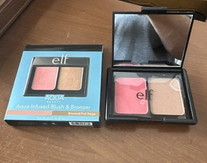 E.L.F. Aqua Beauty .29oz Aqua - Infused Blush & Bronzer 57038 Bronzed Pink Beige - Picture 1 of 7