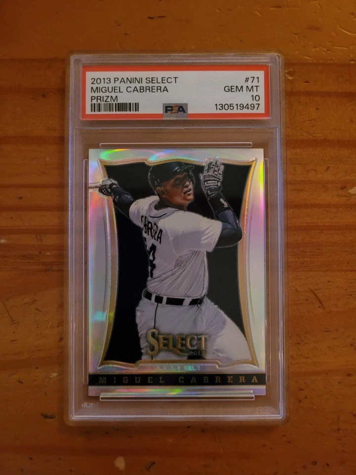 2013 Select Silver Prizm #71 Miguel Cabrera PSA 10 Gem Mint Pop 6 - Image 1 of 1