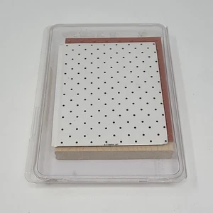 STAMPIN UP "POLKA DOT"  1 LARGE RUBBER STAMP BACKGROUND - Picture 1 of 4