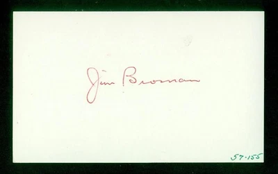 443, Jim Brosnan, Original Signed/Autograph, Index Card, Reds, "1959-63" - Image 1 of 4
