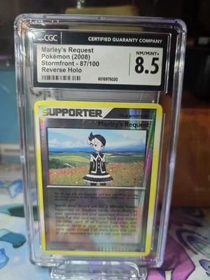 2008 Pokemon Stormfront #87/100 Marley's Request Reverse Holo CGC 8.5 NM-MT+ - Image 1 of 2