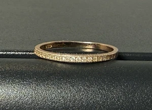 0,9 g Sterlingsilber 925 dünner Bandring vorsteckbare Edelsteine CZ Größe 6,5 - Bild 1 von 4