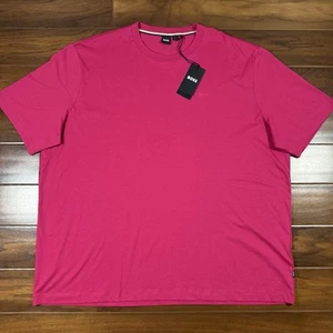 Hugo Boss Men's Size 4XL Dark Pink Thompson Cotton Jersey Tee T Shirt - Picture 1 of 11