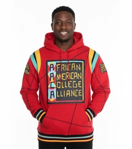 AACA Heavyweight Hoodie RED BLACK Frankenstein Stitched 90s HBCU Streetwear - Bild 1 von 10